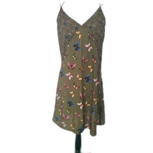 Abercrombie & Fitch Olive Butterfly Mini Dress